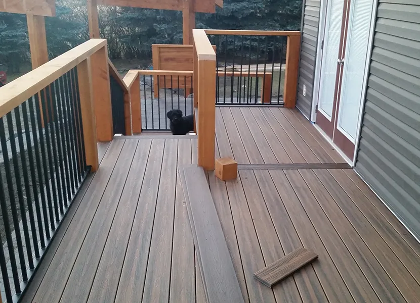 a picture of a PVC deck