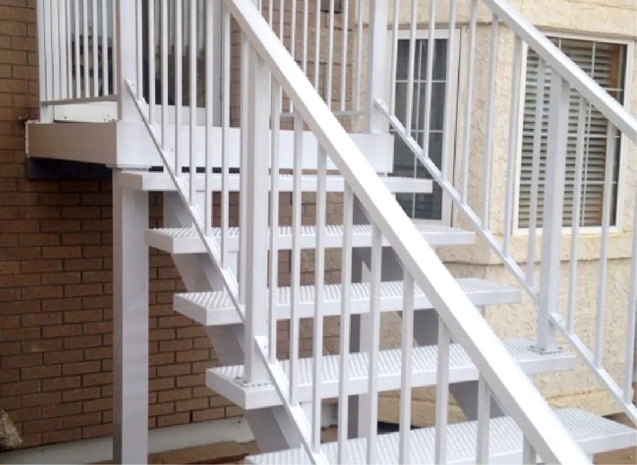 stairs to a small deck